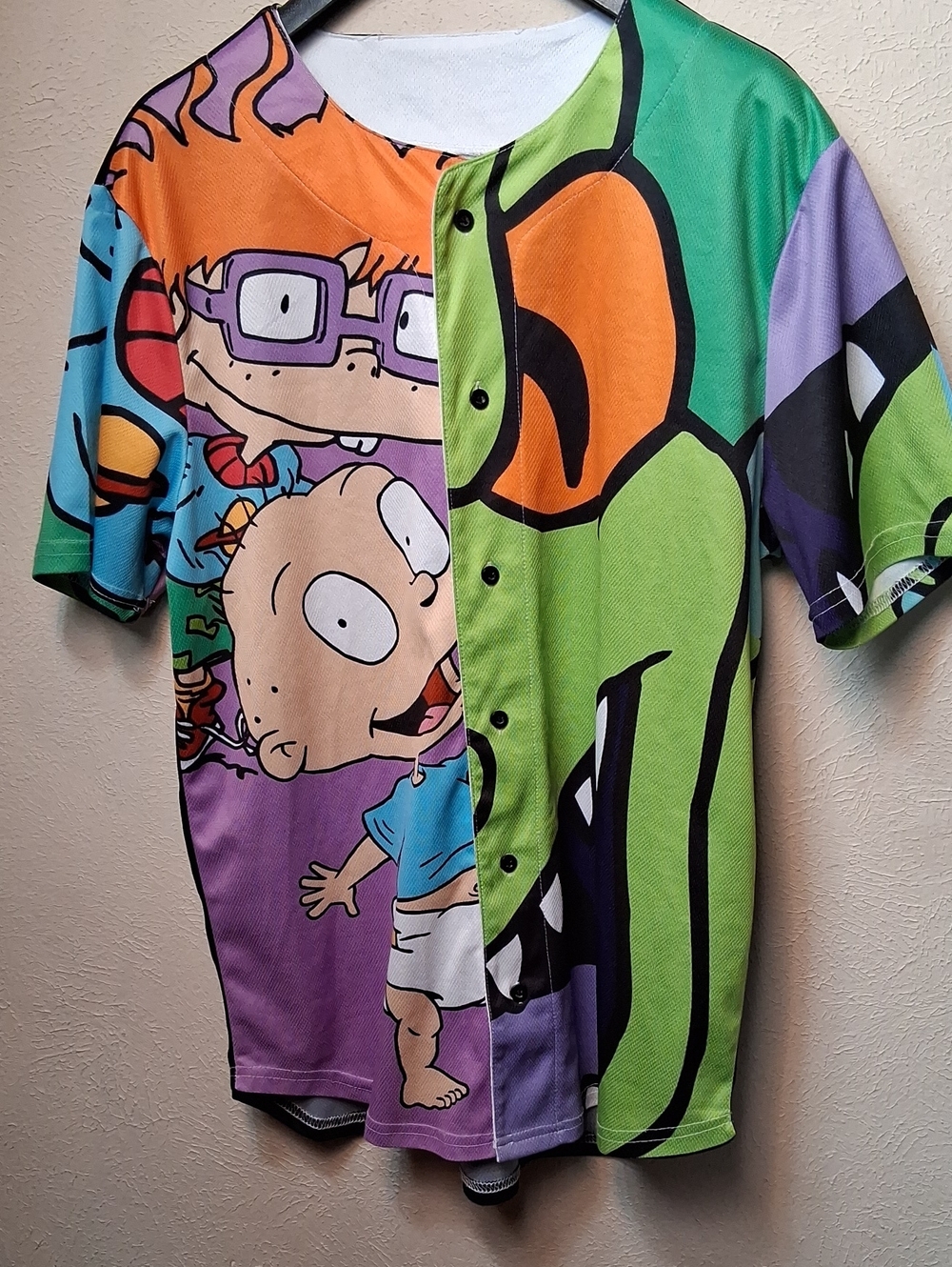 Nickelodeon Rugrats Multicolor Graphic Button Down Shirt
